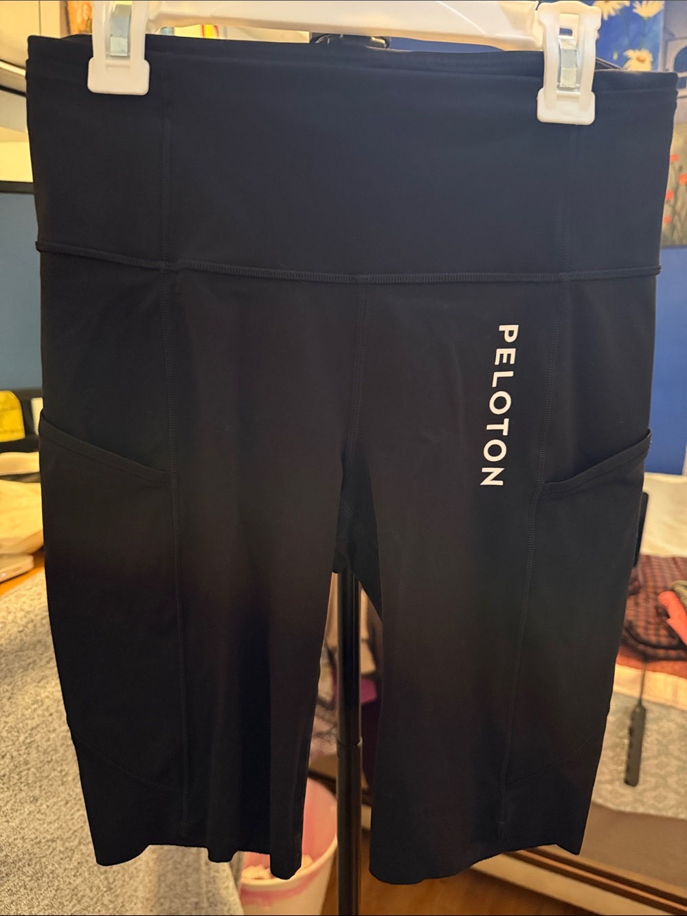Peloton Black Women's Athletic Shorts with Side Pockets